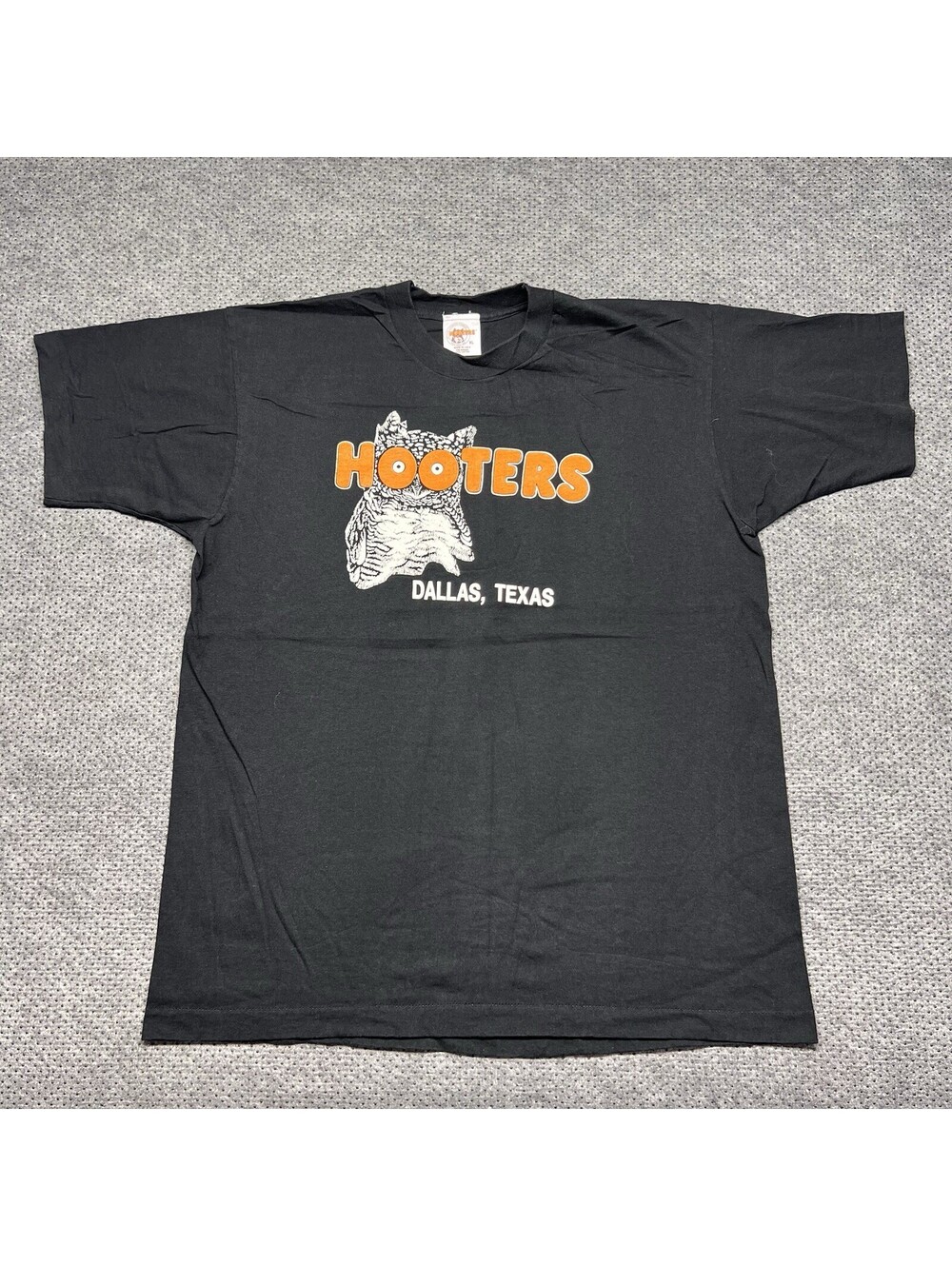 Vintage 1990S Hooters Dallas Texas T-Shirt XL Promo Rare Men’s Black Made In USA